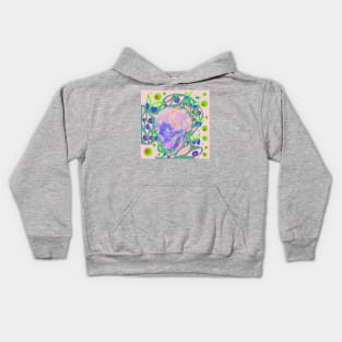 soft pink buttefly skeleton monster ecopop Kids Hoodie